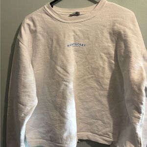 Nantucket Island White Crewneck Sweatshirt